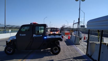 Autoridades de Eagle Pass realizaron acciones de prevención en el Puente Internacional II.