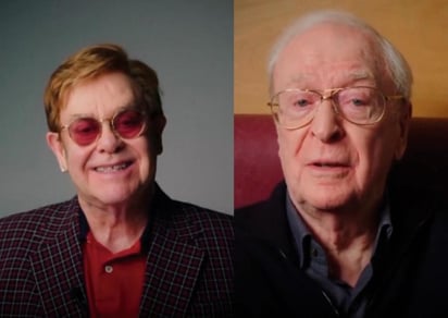 Las autoridades de Gran Bretaña apostaron por la leyenda de la música, Elton John y el actor Michael Caine para promover la vacunación contra el COVID-19 a la ciudadanía. (Especial) 