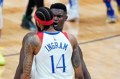 Brandon Ingram y Zion Williamson brillaron por los Pelícanos. (AP)