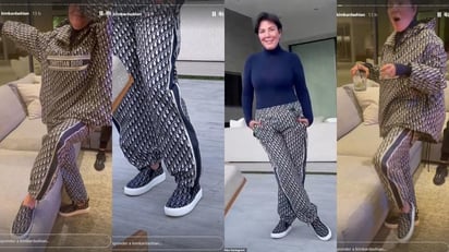 La “momager” más popular de la actualidad, Kris Jenner, fue expuesta en redes sociales por Kim Kardashian, luego de que ella se burlara de que estuviera completamente vestida por la marca Dior. (ESPECIAL)