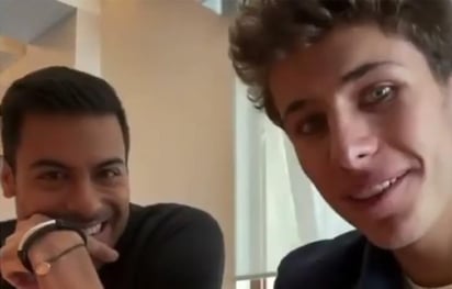 Juanpa Zurita compartió en su cuenta de Instagram un video en el también aparece el cantante Carlos Rivera. Como música de fondo suena el romántico tema de Ana Gabriel Quién como tú.  (ESPECIAL)