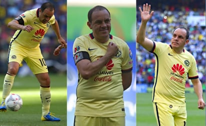 El 5 de marzo del 2016, Cuauhtémoc Blanco jugó su último partido con el Club América. El legendario jugador americanista se despidió en el Estadio Azteca en un triunfo por 4-1 ante Morelia. (ESPECIAL)
