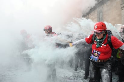 La jefa de Gobierno de CDMX aseguró que es falso que la policía haya utilizado gas lacrimógeno.