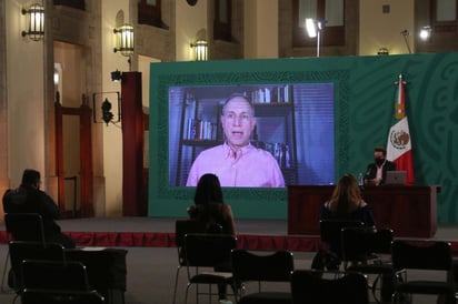 El subsecretario de Prevención y Promoción de la Salud, Hugo López-Gatell informó durante la conferencia que hoy se aplicaron 208 mil 330 dosis de vacunas contra COVID-19. (EL UNIVERSAL)