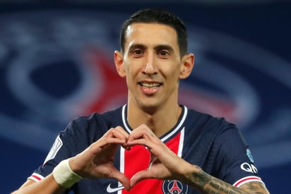 El internacional argentino Ángel Di María, de 33 años, renovó su contrato una temporada, hasta el 2022, con la posibilidad de prorrogarlo un año más, informó este viernes su club, el París Saint-Germain (PSG). (ESPECIAL)
