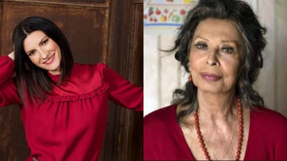 La cantante italiana Laura Pausini recibió las muestras de afecto de Sophia Loren tras su nominación al Oscar por su canción en la película La vita davanti a sé. (ESPECIAL) 