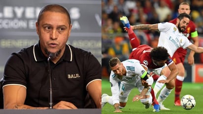 Roberto Carlos, leyenda del Real Madrid, recordó tras el emparejamiento ante el Liverpool en los cuartos de final de la Liga de Campeones, la acción de Sergio Ramos en la que lesionó al egipcio Mohamed Salah en la final de Kiev, y bromeó con el reencuentro tras la polémica que suscitó la acción. (ARCHIVO)