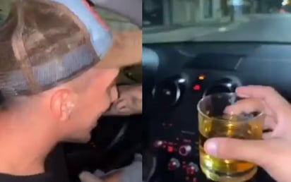 Los jóvenes se grabaron consumiendo bebidas alcohólicas antes de sufrir el accidente automovilístico (ESPECIAL)  