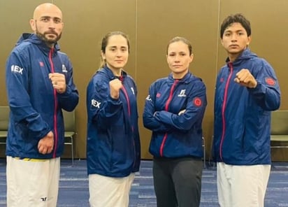 Los tres taekwondoínes con boleto a Tokio 2020, se preparan bajo las indicaciones de la entrenadora nacional, Jannet Alegría. (CORTESÍA FMTKD)