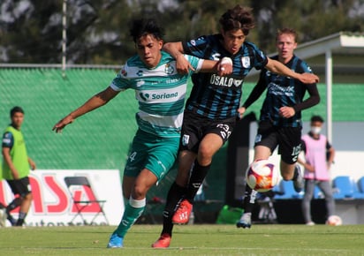 La filial Sub-20 de Santos Laguna, cayó este día 0-1 frente a su similar de Querétaro, en las instalaciones del Centro Gallo de Alto Rendimiento. (ARCHIVO)