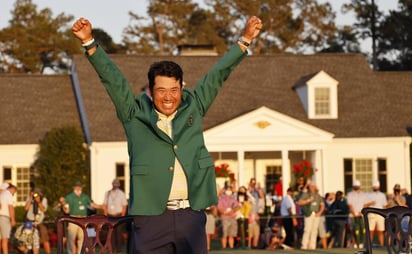 Hideki Matsuyama se convirtió en el primer japonés que gana el Masters de la PGA. (EFE)