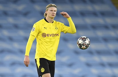 Erling Haaland es una de las esperanzas del Borussia Dortmund para poder dar la sorpresa y eliminar al poderoso Manchester City. (EFE)