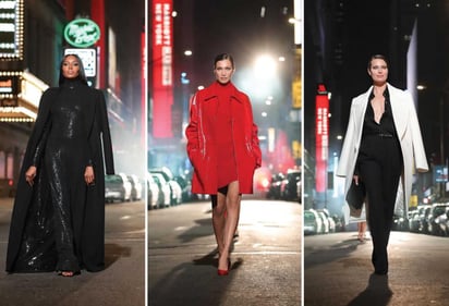 CELEBRA. El diseñador estadounidense Michael Kors celebró el pasado martes sus 40 años en el mundo de la moda con un desfile dedicado a Broadway. (ESPECIAL)