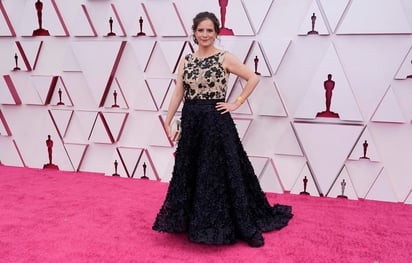  Es diseñadora mexicana e hizo alianza con la nominada al Oscar de Mejor Sonido, Michelle Couttolenc, ella es Claver Munguía, quien recibió la llamada de la primer mujer postulada en esta categoría por su trabajo en el filme 'Sound of Metal'. (EFE)