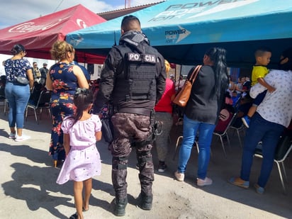 Los pequeños hijos de los elementos de Seguridad Pública fueron festejados en su día.