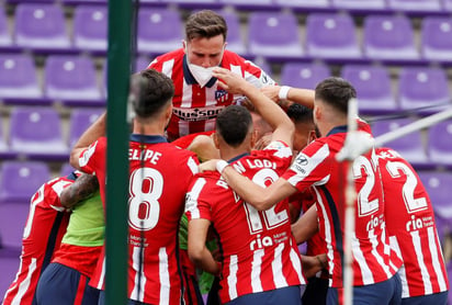  El Atlético de Madrid se proclama campeón de LaLiga Santander 2020/21 tras vencer por 1-2 en el campo del Valladolid, que desciende a Segunda. (EFE)
