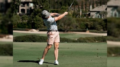 El múltiple campeón mexicano Saúl “Canelo” Álvarez dejó por un rato los cuadriláteros para enfrentar los campos largos del golf, al participar esta semana en el BMW Charity Pro Am, que forma parte del Korn Ferry Tour. (ESPECIAL)
