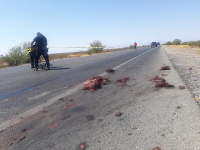 Varias partes del cuerpo del hombre atropellado se encontraban esparcidas por la carretera federal. (a la altura del poblado Emiliano Zapata)