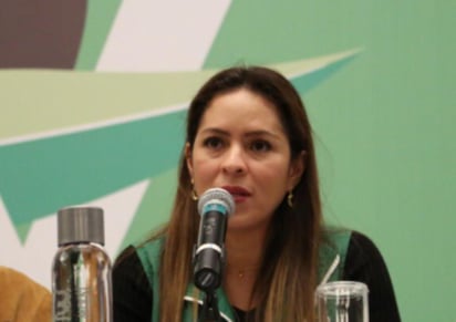 La líder nacional del Partido Verde Ecologista, Karen Castrejón Trujillo,  dijo que no eran 'influencers' sino ciudadanos que como cualquiera apoyaron a sus candidatos, esto ante la investigación que realiza el Instituto Nacional Electoral en contra de los famosos que apoyaron a su partido. (ESPECIAL)
