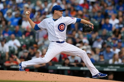 Kyle Hendricks no permitió carreras en seis entradas de trabajo. (AP)