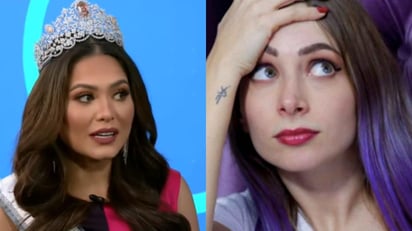 La Miss Universo mexicana Andrea Meza regresó a México luego de coronarse en el certamen de belleza más importante del mundo, y entre los temas que abordó a su llegada, se encuentra el de la detención de la “youtuber” YosStop. (ESPECIAL) 

