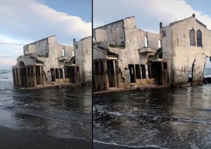 El bloguero que la hace viral en estos momentos, sugiere que es una iglesia abandonada. (INTERNET)