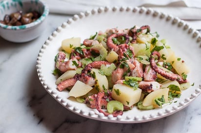 Ensalada italiana de pulpo y papa