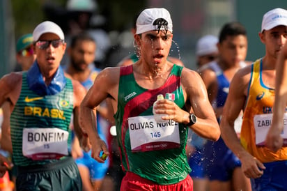 El mexicano Andrés Olivas fue el marchista latinoamericano mejor clasificado. (AP)