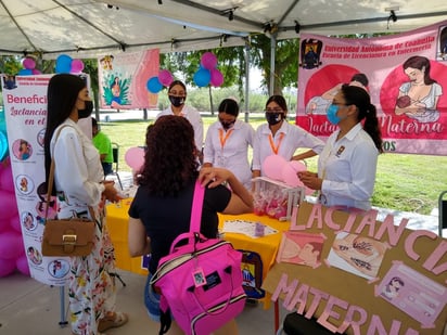 En la Feria de la Lactancia Materna hubo regalos y actividades para promover la leche materna.