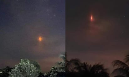 Un día antes de presentarse el sismo que sacudió a la CDMX y estados aledaños, aparecieron luces rojas en el cielo del Istmo de Oaxaca (CAPTURA) 