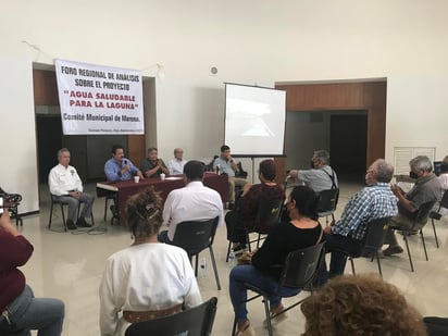 El comité municipal provisional de Morena en Gómez Palacio, organizó un Foro de Análisis del Proyecto de Agua Saludable para La Laguna, a tres semanas de la visita del presidente de la República Andrés Manuel López Obrador programada para el 3 de octubre, plazo que dio a los gobernadores de Coahuila y Durango para convencer sobre la viabilidad del proyecto.