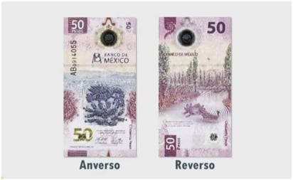 El nuevo billete de 50 pesos fue presentado por el gobernador del Banco de México (Banxico), Alejandro Díaz de León. (ESPECIAL) 