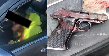 A través de redes sociales circula una imagen que muestra el cadáver del actor sosteniendo una pistola con su mano derecha, la cual señalan internautas habría sido 'sembrada' por la policía municipal de Izcalli (ESPECIAL) 