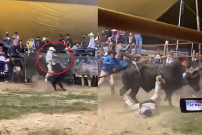 El joven que se especializaba en montar toros, terminó cayendo del bovino durante el evento celebrado en Atlixco, lo que ocasionó que el animal lo pisoteara en diversas ocasiones, lesiones que le provocaron la muerte (CAPTURA) 