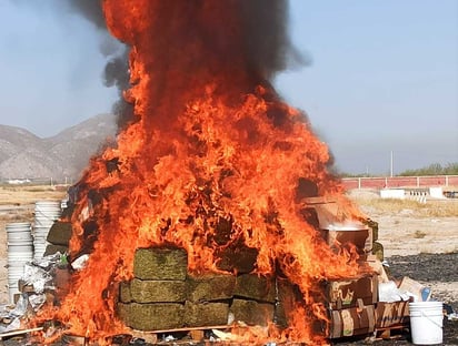 La incineración se llevó a cabo en el campo de tiro de Torreón.