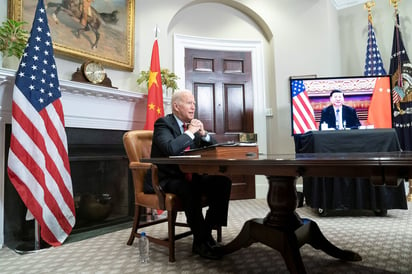El mandatario chino recalco a Biden que para la paz y el desarrollo enfrentan grandes desafíos. (ARCHIVO)