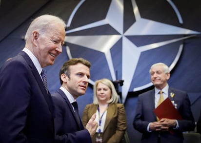 Joe Biden no hizo declaraciones a la prensa a su llegada a la sede de la OTAN. (24 de marzo 2022, EFE)