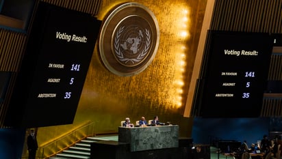 De los 193 miembros de la ONU, 140 votaron en la Asamblea a favor de esta resolución presentada como 'humanitaria'. (ARCHIVO)