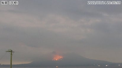 Japón, en nivel máximo de alerta por erupción del volcán Sakurajima