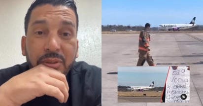 Luis Ángel 'El Flaco' es bajado de un avión por amenaza de bomba