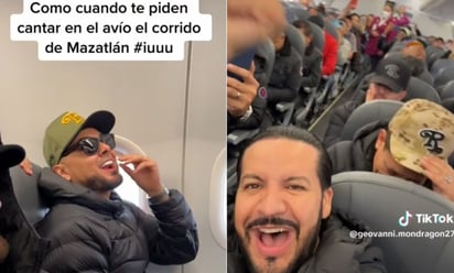 VIDEO: La banda El Recodo sorprende a pasajeros de avión con 'concierto' en las alturas