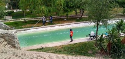 El lago del Bosque Urbano se encuentra en mantenimiento debido al acto de vandalismo del que fue objeto. (EL SIGLO DE TORREÓN)