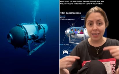 En TikTok también se volvió viral un video que explica cuáles serían las posibles condiciones de los pasajeros del submarino desaparecido. (ESPECIAL)