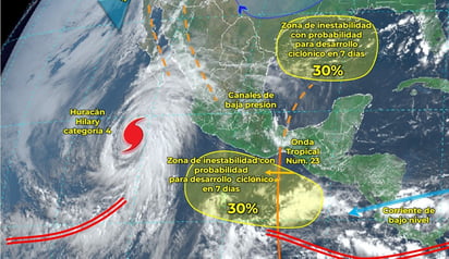 El huracán Hilary podría dejar lluvias a Durango de hasta 75 milímetros. (EL SIGLO DE TORREÓN)