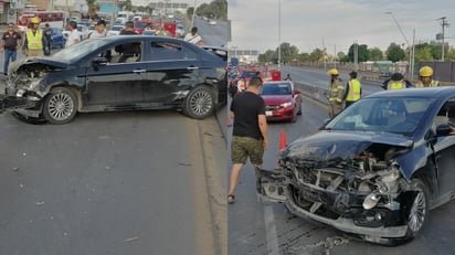 Tráiler provoca choque contra auto en Torreón; hay tres lesionados