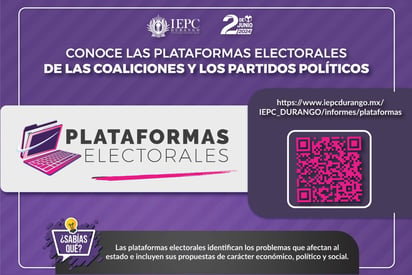 Imagen con el mensaje de las plataformas electorales. (IEPC)