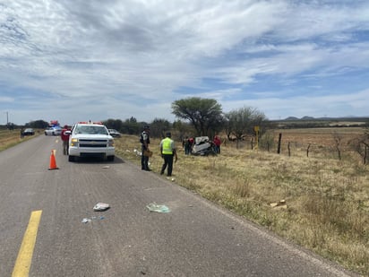 Joven pierde la vida en una volcadura sobre la carretera Durango-Gómez Palacio