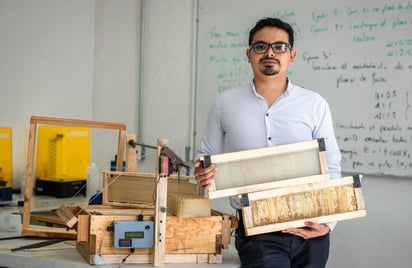 El estudiante de la maestría en Ingeniería Agrícola y Uso Integral del Agua (IAUIA), José Francisco Arteaga Alarcón. (DIANA GONZÁLEZ)