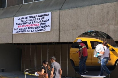 Trabajan bajo protesta en clínica 71 del IMSS por fallas en aire acondicionado