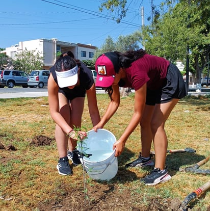 Vecinos y estudiantes participen en la plantación y cuidado de árboles. (FABIOLA P. CANEDO)